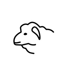 animal head line icon