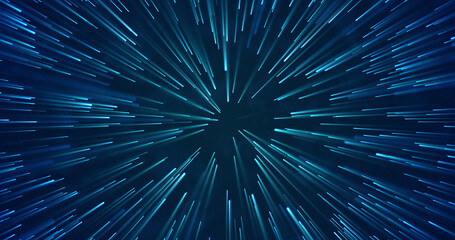 Anime speed lines. Space galaxy universe opening portal speed lines bg. Light beam outer space forward traveling futuristic bg. Journey powerful spaceship boosting. Hero jet information star track