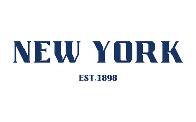 New York typography design vector, usa state shirt design vector. Jersey design vector, T-shirt design for usa