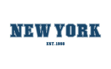 New York typography design vector, usa state shirt design vector. Jersey design vector, T-shirt design for usa