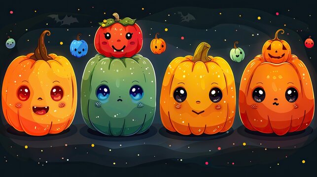 halloween cute pumpkins jack o lanterns