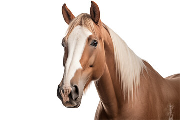 Obraz premium Horse isolated on transparent background png cutouts. Images for graphic designers. Image for flyers. Veterinarian. Horse world.