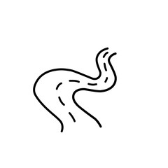 Fototapeta premium winding road line icon