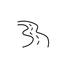 winding road line icon