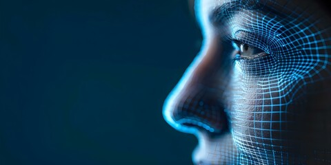 Enhancing Digital Art Authentication Systems with Biometric Security Using Facial Recognition Technology. Concept Biometric Security, Facial Recognition Technology, Digital Art Authentication
