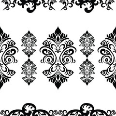 black and white geometric ethnic seamless pattern