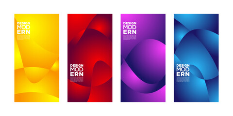 Set of modern templates gradient colors. Abstract template for social media. Very suitable for creative industries