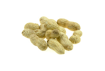Peanut seeds isolated on white background
