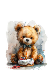 Painting bear birthday