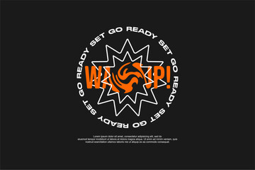 Fototapeta premium streetwear urban fashion template for printing 