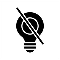 light off icon, no idea, on a white background.