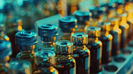 Selective focus on vials