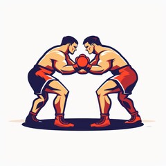 Fototapeta premium Two Boxers Facing Off in the Ring