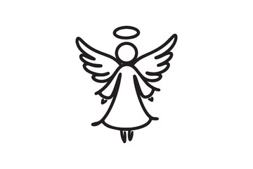 Angel outline silhouette