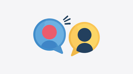 Business discussion icon thin line for web and mobile