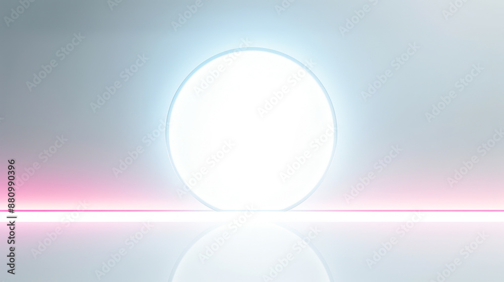 Canvas Prints neon dreams: a modern abstract art light background with minimal is glowing on white light backdrop