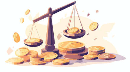 Business measurement of price and value with scale 