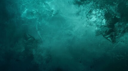 Obraz premium Deep Sea Abstract, Teal, Texture, Background, Underwater