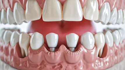 3D-rendered human teeth and oral cavity showing detailed structures, Human Body Anatomy, dental study
