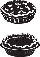 Pie icon silhouette 