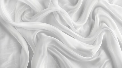 Fototapeta premium White Fabric Texture - Close Up, Photography, Fabric, Textile, White , texture , abstract , background