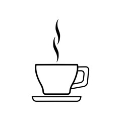 Coffee cup icon vector isolated on white background.