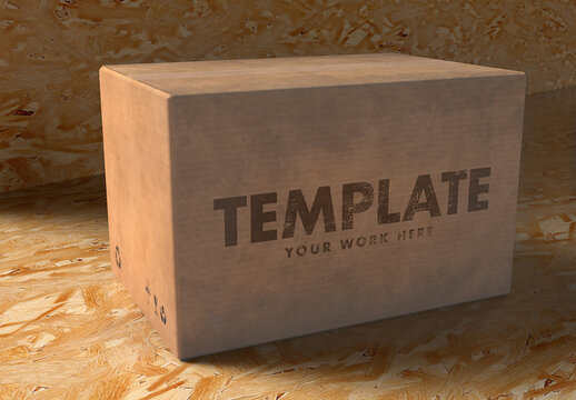 Mail Paper Box Template on a OSB Wood Desk