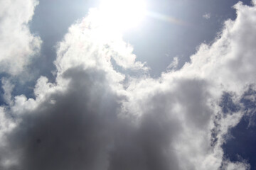 clouds with blue sky background at afternoon
