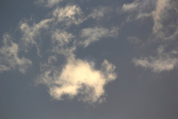 clouds with different shapes evening sunset 