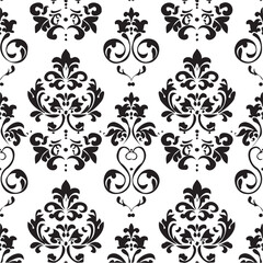Abstract black and white seamless pattern
