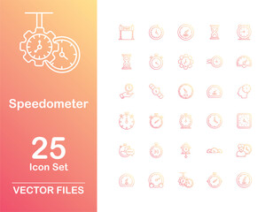 Speedometer icons set design with white background stock illustration