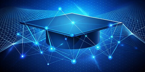 Digital Graduation Cap Network, education, future, learning, technology