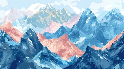 Obraz premium mountain pattern wallpaper