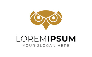 Minimalist Owl bird logo design Vector. Owl Illustration
