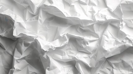 Obraz premium White creased crumpled paper background grunge texture backdrop.