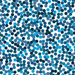 Cute seamless pattern with random. chaotic polka dot, circles, dots. For printing on fabric, wallpaper, gift paper. Vector