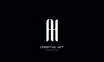 HA, AH, H, A abstract letters logo monogram