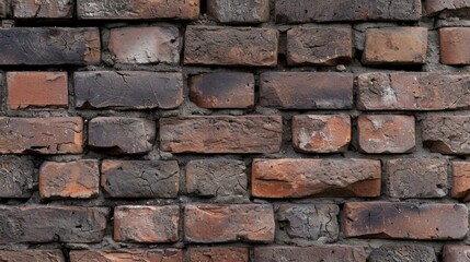 Obraz premium Detailed texture of rough brick wall