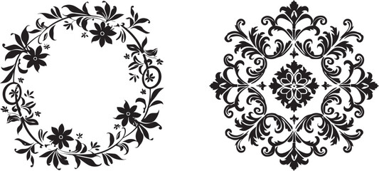 Vintage frames shape silhouette 