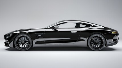 The sleek black sports car is a vision of power and performance. With its aerodynamic curves and low profile, this car is built for speed.