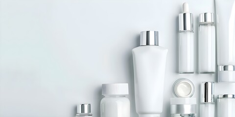 Face and Body Skincare Products Creams, Lotions, and Serums. Concept Acne Treatments, Anti-Aging Solutions, Moisturizing Skincare, Sunscreen Protection, Natural Ingredients