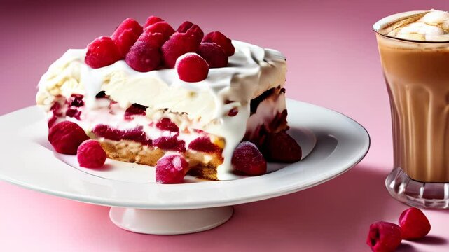  Delicious dessert with raspberries and whipped cream perfect for a sweet treat