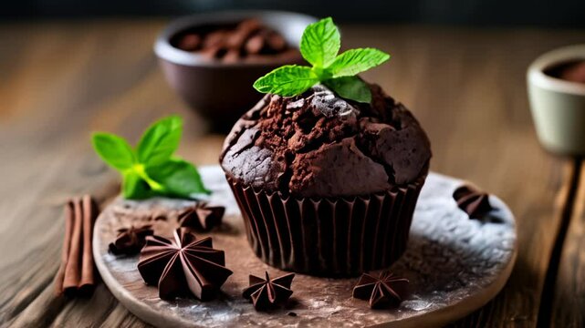 Chocolate delight with a touch of minty freshness