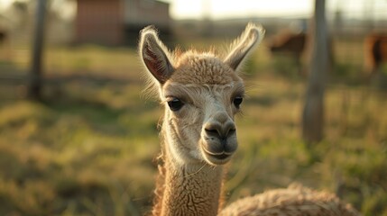 Llama calf at a ranch