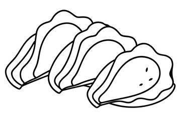 Crepes Line Art Design Hand Drawn Drawing Illustration Artwork