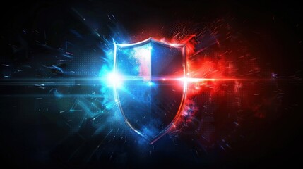 Obraz premium A protective shield glowing with energy symbolizing