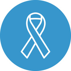 Charity Ribbon Vector Line White Circles Multicolors