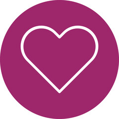 Heart Vector Line White Circles Multicolors