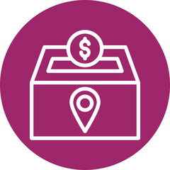 Donation Tracker Vector Line White Circles Multicolors