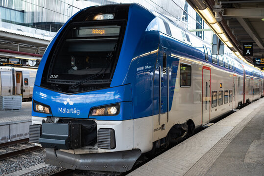 Stockholm, Sweden - April 10, 2023: Swedish Stadler KISS head